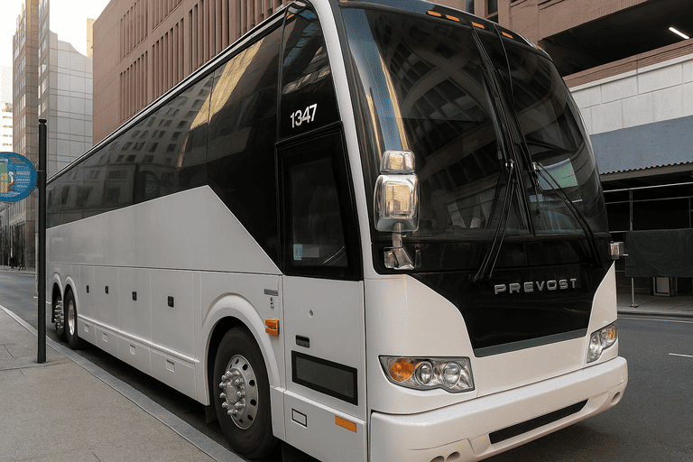 a Deltona Coach Bus Service coach bus