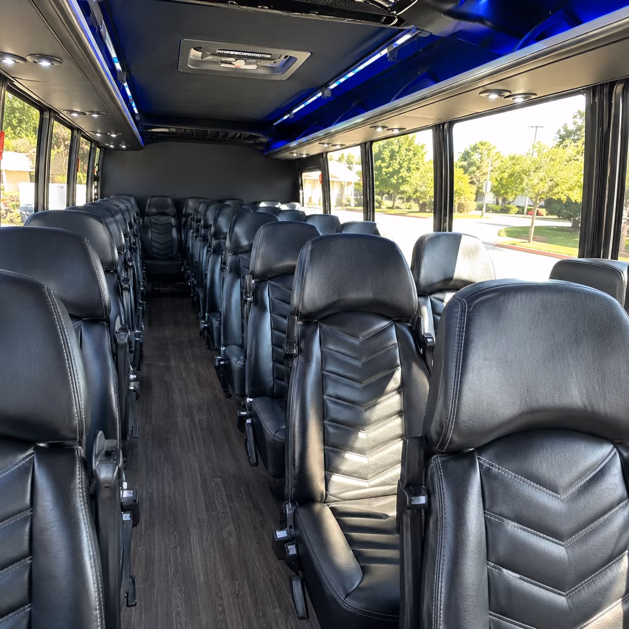 deltona 25 passenger minibus inside