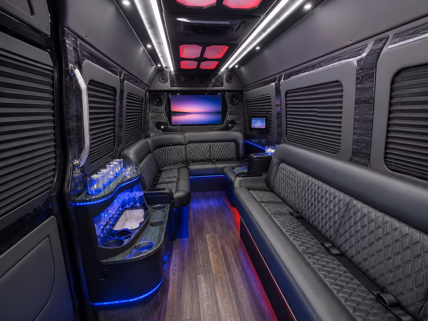 deltona 30 passenger party bus inside