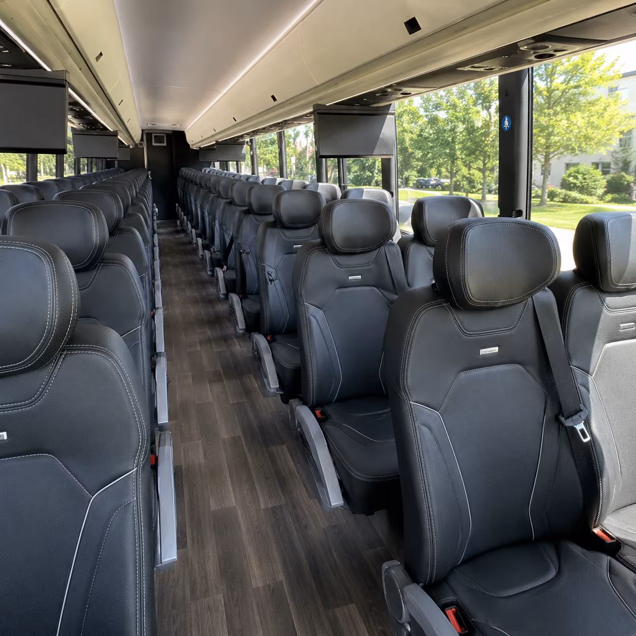 deltona 56 passenger charter bus inside