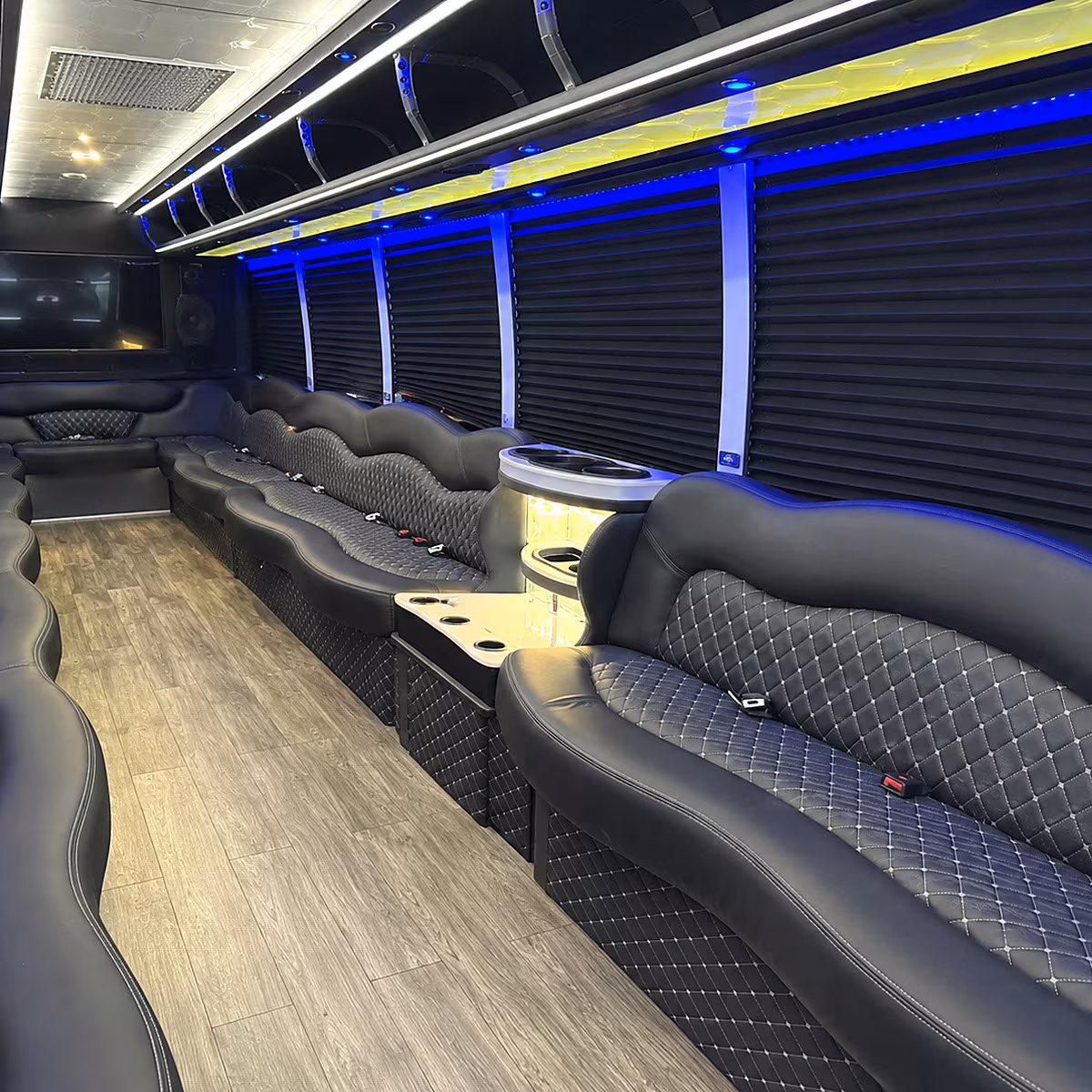 deltona party bus rental interior